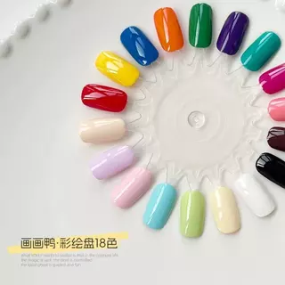 พร้อมส่ง Nail & Yolly 18 สี Yellow จานสีเหลือง เซท คุณภาพดีมาก เจลสำหรับใช้ในการวาดภาพโดยเฉพาะค่ะ