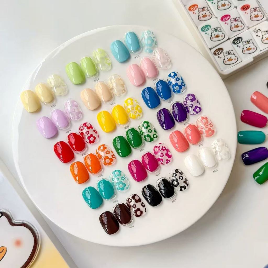 พร้อมส่ง Nail & Yolly 18 สี Yellow จานสีเหลือง เซท คุณภาพดีมาก เจลสำหรับใช้ในการวาดภาพโดยเฉพาะค่ะ - รูปที่ 2