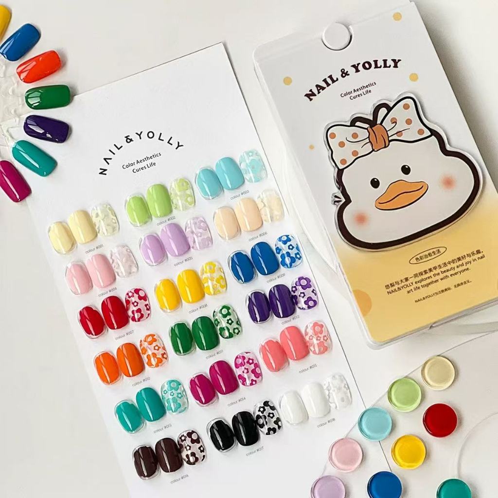 พร้อมส่ง Nail & Yolly 18 สี Yellow จานสีเหลือง เซท คุณภาพดีมาก เจลสำหรับใช้ในการวาดภาพโดยเฉพาะค่ะ
