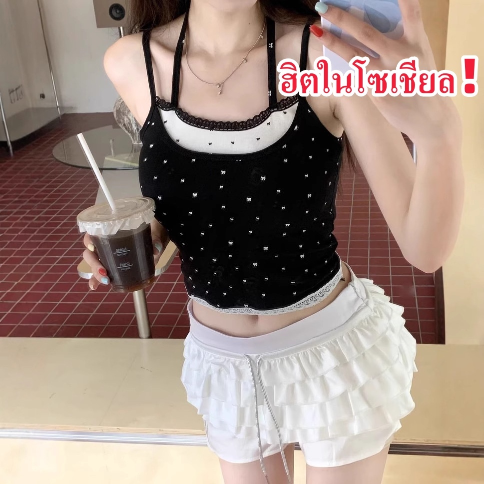 สายเดี่ยวลูกไม้เซ็กซี่หวาน มีฟองน้ำในตัว รูปที่ 4