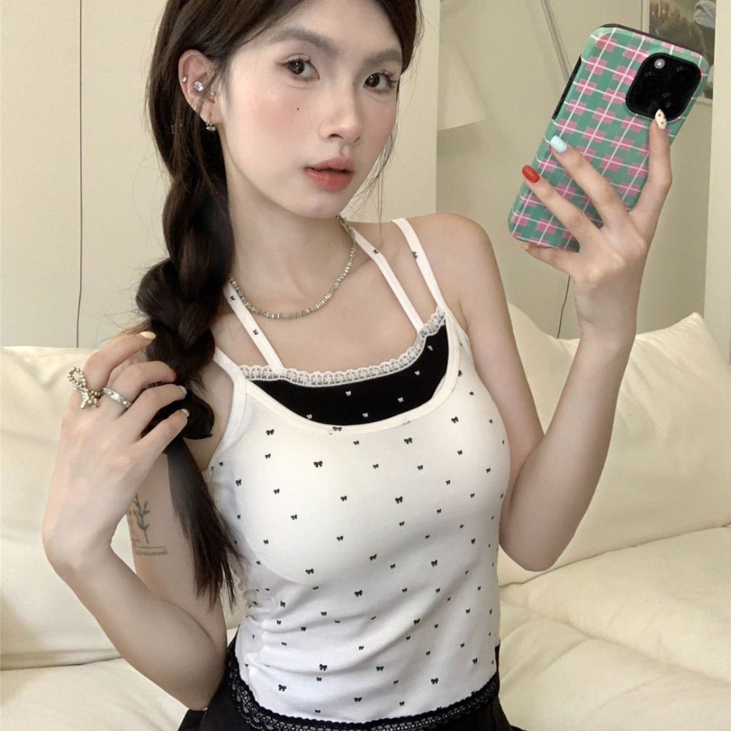 สายเดี่ยวลูกไม้เซ็กซี่หวาน มีฟองน้ำในตัว รูปที่ 3
