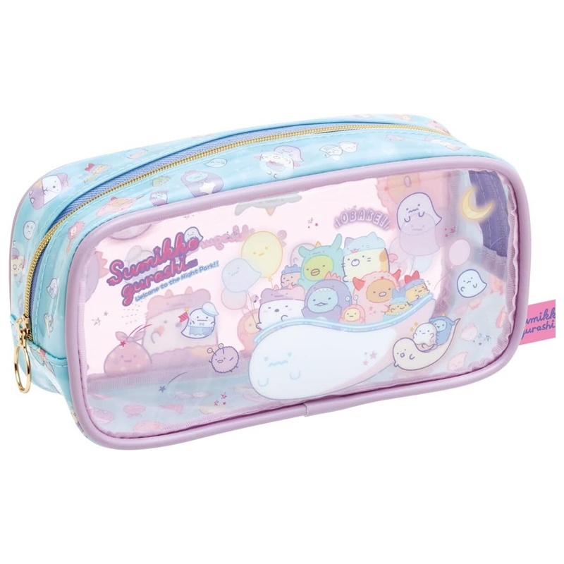 Sumikko Gurashi กล่องดินสอ PVC Ghost Night Park ใสกระเป๋าดินสอใสอะนิเมะ Kawaii น่ารักโรงเรียนกรณีดินสอสําหรับสาว