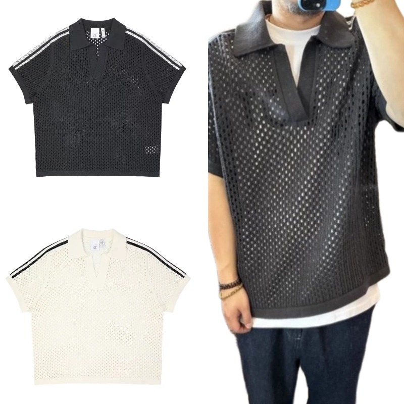 WhisperLux Men's breathable mesh shirt lightweight and comfortable collar shirt