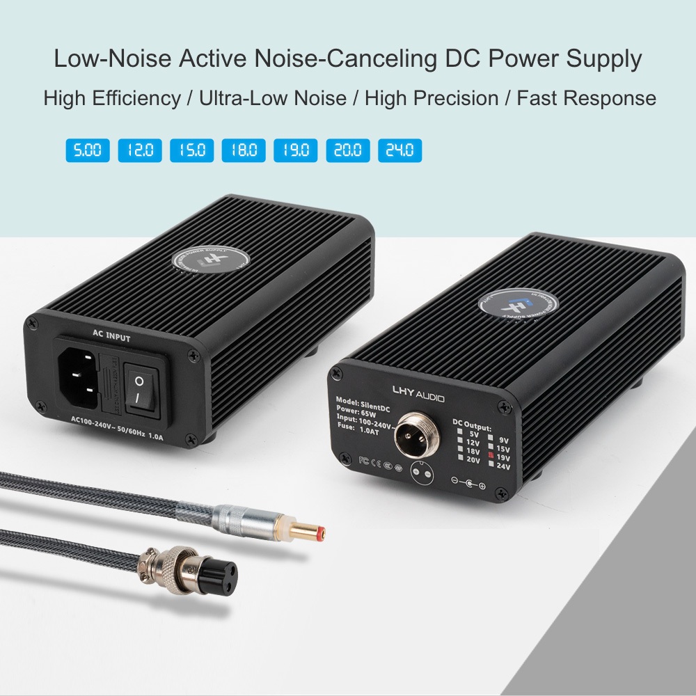 ​​เสียงไฮไฟ μV เสียงรบกวนต่ํา 84W ​เงียบDC​​ DC Regulated Power Adapter แหล่งจ่ายไฟ 5 V/12 V/15 V/18 V/19 V/20 V/24 V