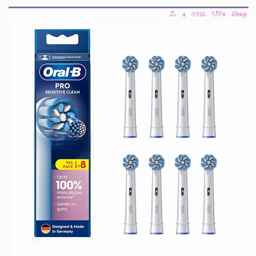 สําหรับ Oral b หัวแปรงเติมทดแทนแปรงสีฟันไฟฟ้า EB60 Sensitive Clean 4&8 ชิ้น