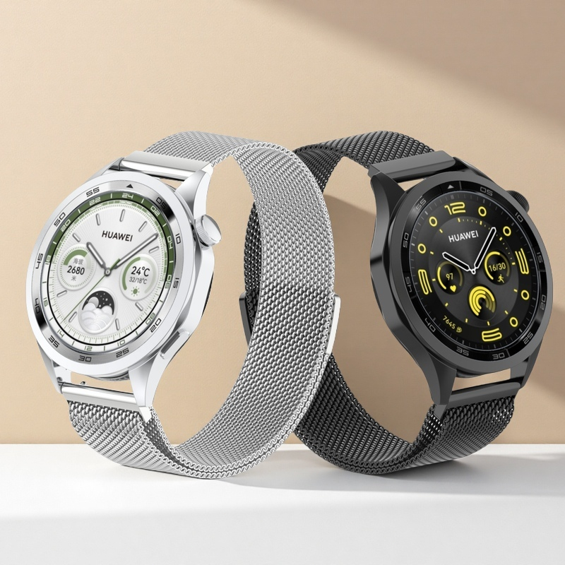 สําหรับ Huawei Watch GT2/3/4/5Pro 41mm 42mm 46mm Huawei Watch 2/3/4Pro Ultiamete Buds Honor Magice GS 4/3Pro สายโลหะสแตนเลสแม่เหล็กเปลี่ยนสายรัดข้อมือ