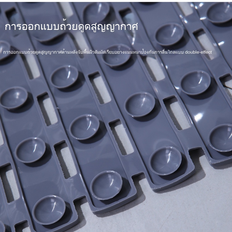2️⃣4️⃣𝐇พร้อมส่งจากไทย🚚40*70ซม แผ่นกันลื่นห้องน้ํา แผ่นรองกันลื่น แผ่นกันลื่นในห้องน้ำ วัสดุPVC กันความชื้น กันลื่น สามารถจัดเก็บบนผนังได้ - รูปที่ 5