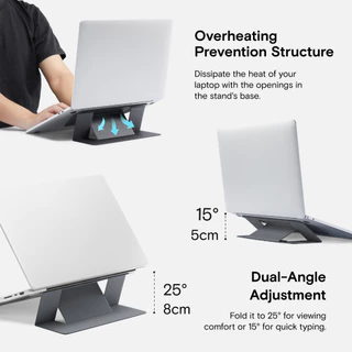 MOFT Adhesive Laptop Stand (Vegan Leather) แท่นวาง Laptop แบบติดกาว 11.6-16 นิ้ว