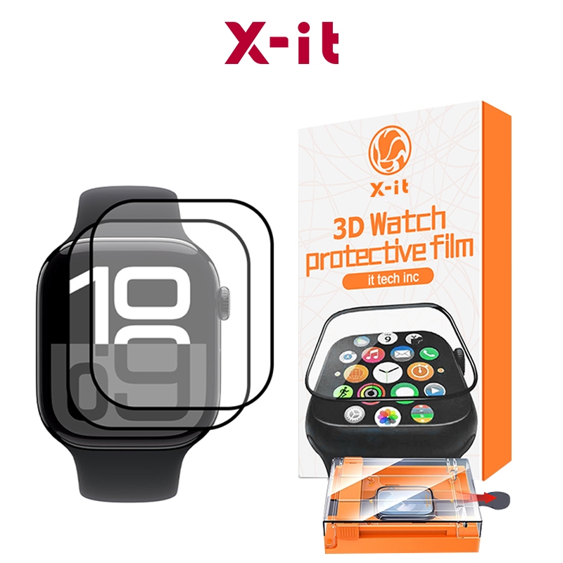 [x-it] ฟิล์มเคลือบนาโน ปกป้องหน้าจอ Apple Watch Series 11 10 9 8 7 6 5 4 SE se2020 ฟิล์มป้องกันขอบดํ