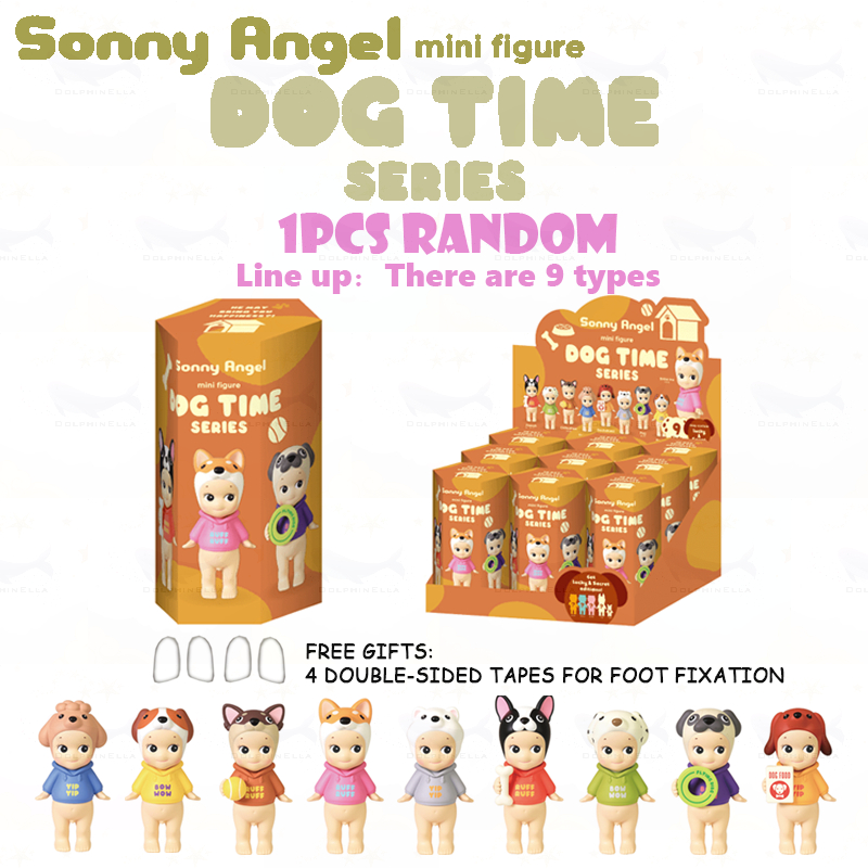 1 ชิ้นสุ่ม Sonny Angel Dog Time Series มินิฟิกเกอร์ Series กล่องตาบอด Make Every Moment ขี้เล่นน่ารักเดสก์ท็อปตกแต่ง Line up: มี 9 ประเภท