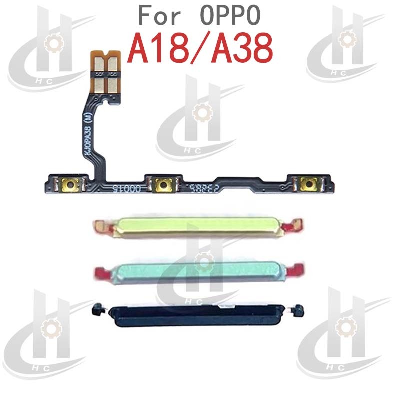 สําหรับ OPPO A18 CPH2591 / A38 CPH2579 ปุ่มปรับระดับเสียงด้านข้าง Flex Cable Keys ปุ่มปิดระดับเสียงปุ่มขึ้นและลงด้านข้างส่วนทดแทน