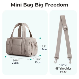 BAGSMART Versatile Duffel Crossbody Bag for Women Lightweight Mini Gym Bag Compact Handbag Shoulder Sling Bag
