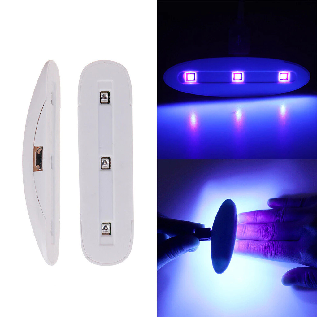 Glitter 3W Led Uv โคมไฟเรซิ่น 395NW เครื่องมือบ่มเจลยูวีแบบชาร์จ Usb