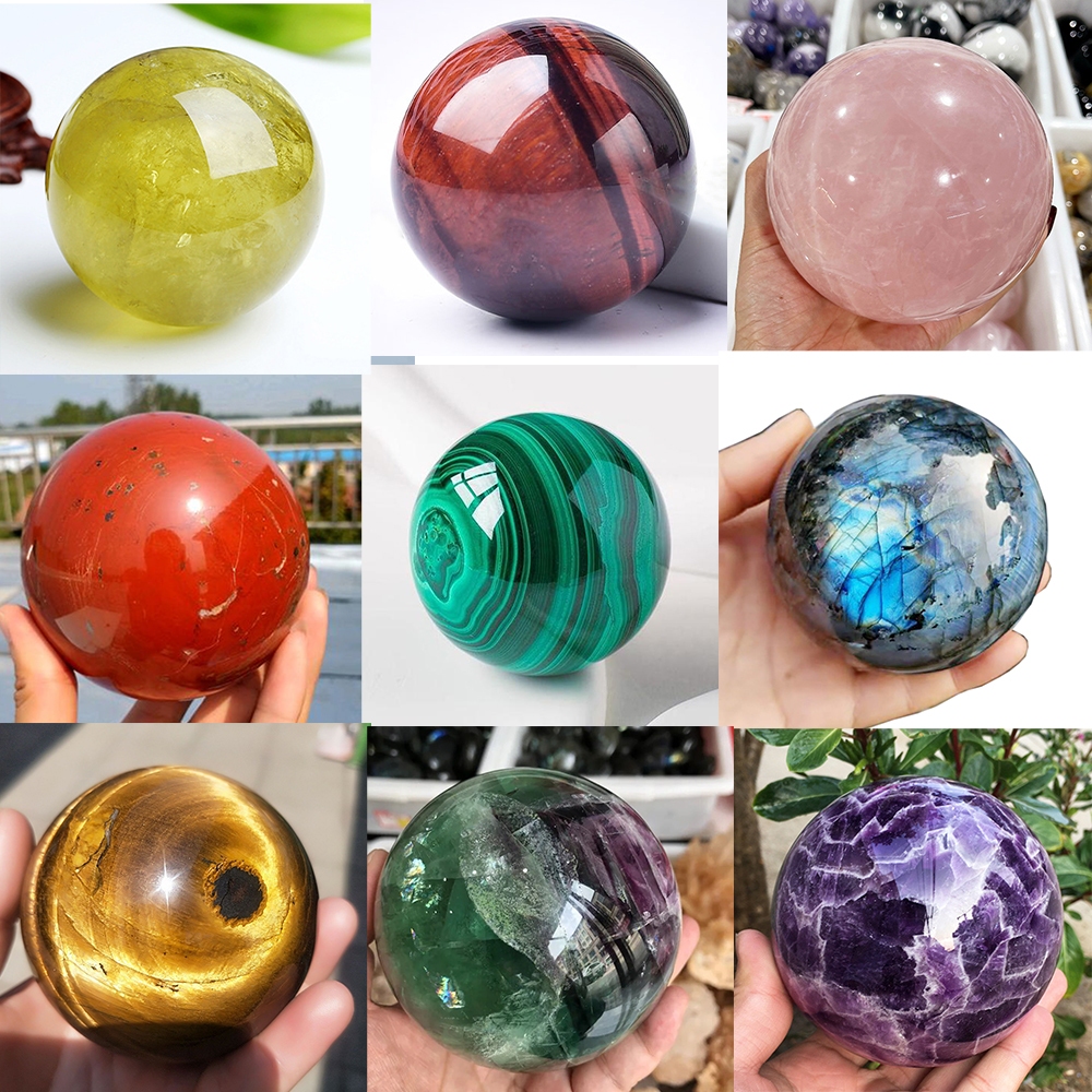 ลูกบอลคริสตัลในฝันธรรมชาติคอลเลกชันขนาดใหญ่สามารถรักษา Reiki รักษาพลังงานรวบรวมโชคลาภฮวงจุ้ยโอนคอลเลกชันของขวัญตกแต่งบ้านสํานักงานที่สําคัญ