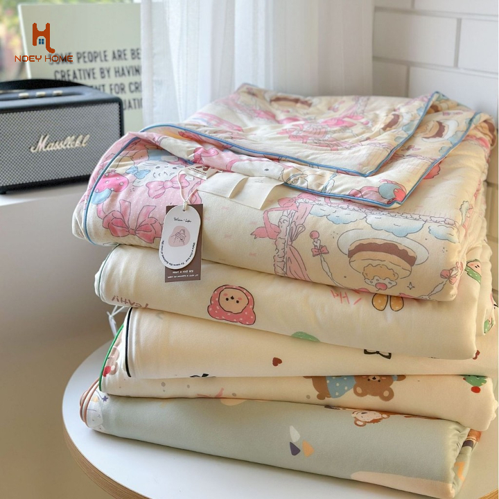 การ์ตูนลายการ์ตูนผ้าห่มผ้าฝ้ายญี่ปุ่นผ้าห่มเส้นใยถั่วเหลืองผ้าห่มระบายความร้อนเย็น5ฟุต6.5ฟุต