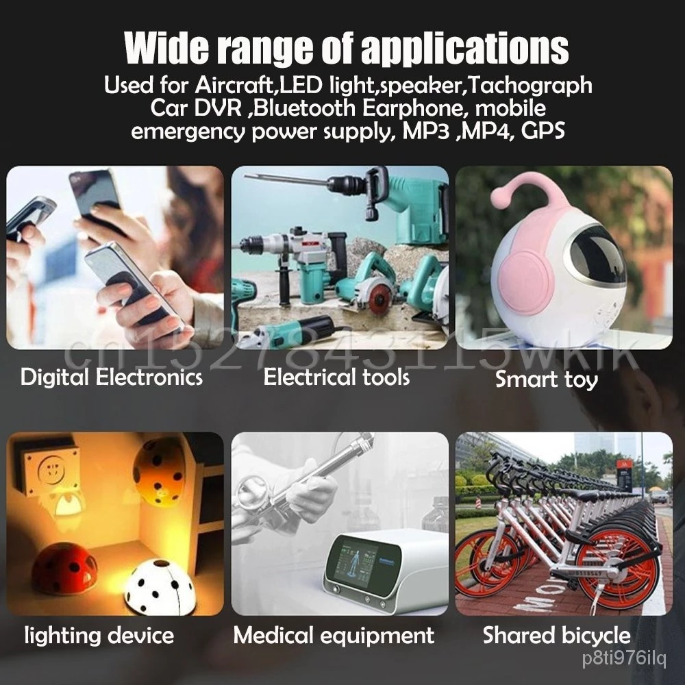 แบตเตอรี่ลิเธียมโพลิเมอร์แบบชาร์จไฟได้ 582535 602535 3.7V 600mAh สำหรับ MP3 GPS สมาร์ทโฟน หูฟังบลูทูธ เป็นต้น thumbnail 8