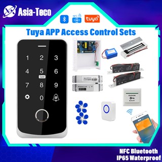 NFC BT Tuya App RFID IC ชุดปุ่มกดควบคุมการเข้าถึง IP65 ชุดตั…