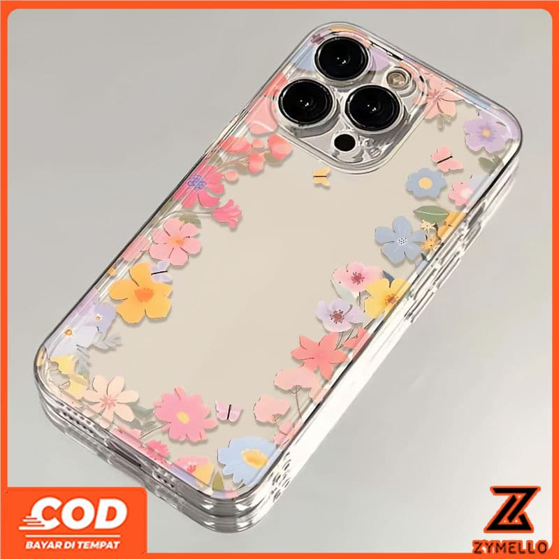 สําหรับ OPPO Reno 14F Reno 14 Pro Reno 13F Reno 13 Pro Reno12 F Reno 12 PRO Reno 11F Reno 8Z Reno 7Z Reno 8T 5G สวยเต็มหน้าจอดอกไม้เล็กๆกันกระแทก TPU โทรศัพท์มือถือ cas