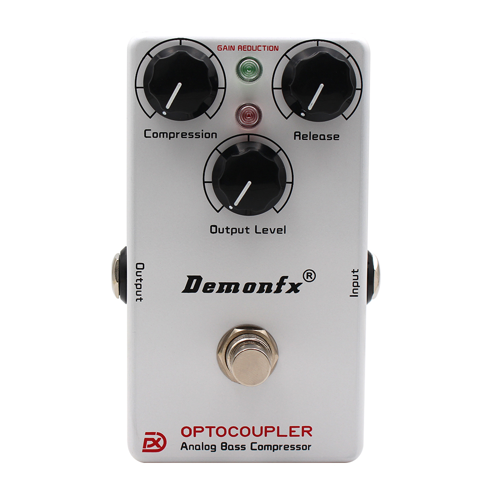 Demonfx ใหม่ OPTOCOUPLER Analog Bass Compressor Bass Effect Pedal พร้อม True Bypass