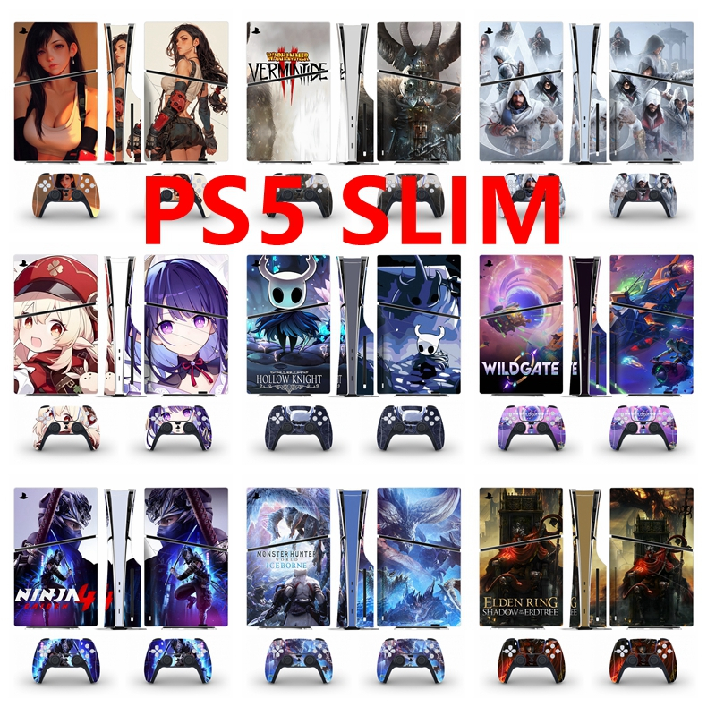 82 สีสติกเกอร์ผิวใช้งานร่วมกับ Sony Playstation 5 Slim Disc Edition ไวนิล Decal Wrap ฟิล์มป้องกันสํา