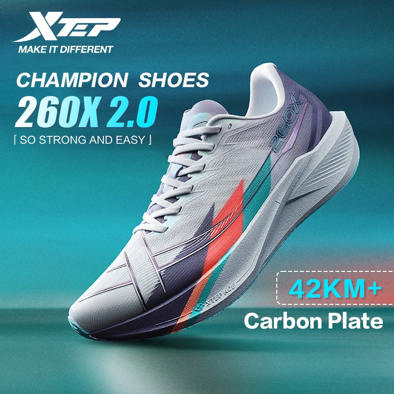 【xtep】260X 2.0 | รองเท้าวิ่ง Race Training แผ่นคาร์บอน Professional Marathon Shock Absorbing Running