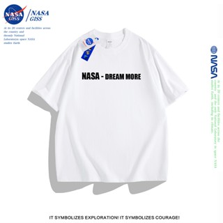 NASA เสื้อยืดหญิงชาย แนวสตรีท เสื้อ summer พิมพ์ลาย NASA-DRE…