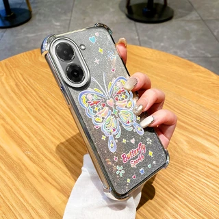 เคสโทรศัพท์สําหรับ Xiaomi Redmi A5 4G Poco C71 Candy สีผีเสื้อ Glitter Powder กันกระแทกฝาครอบป้องกัน