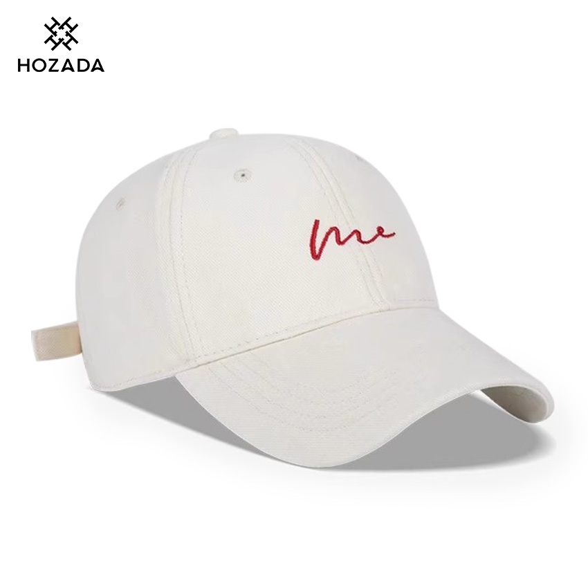 HOZADA ผู้ชาย เบสบอลฤดูร้อนกลางแจ้งบังแดดเย็บปักถักร้อย Breathable Leisure Peaked แฟชั่น Sun Protection ปรับ