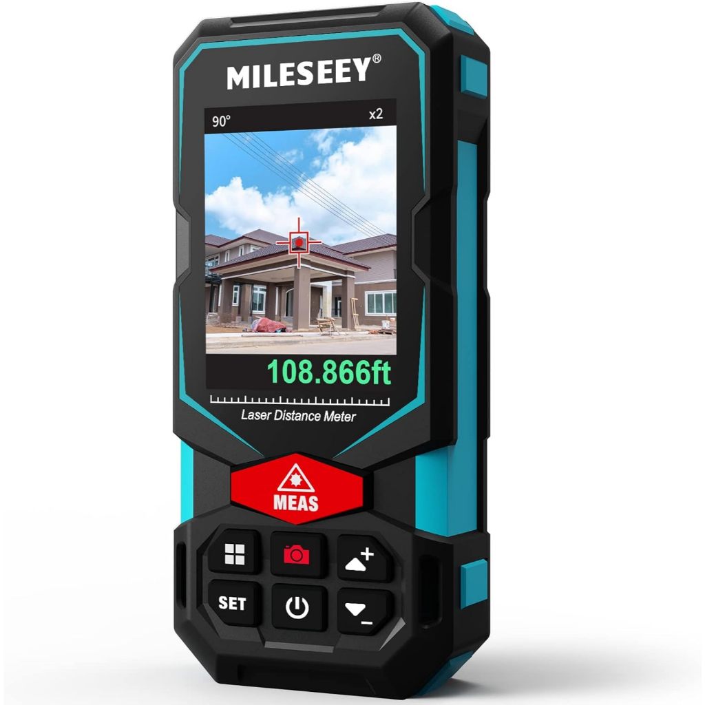 Mileseey S20 เลเซอร์วัด,330Ft เครื่องวัดระยะเลเซอร์, เครื่องมือวัดเลเซอร์มัลติฟังก์ชั่นแบบชาร์จไฟได้พร้อมกล้อง Pointfinder, P2P, เหมาะสําหรับการวัดระยะไกลกลางแจ้ง