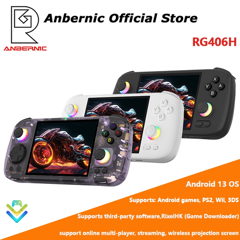 th ANBERNIC RG406H 4 นิ้ว Android 13 เกมคอนโซลพร้อมโปรเซสเซอร์ Unisoc T820