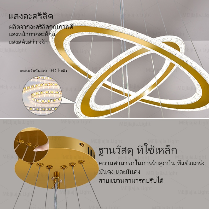 ห้องนั่งเล่นห้องรับประทานอาหารโคมระย้า นํา โมเดิร์นวงกลมบาร์โคมไฟตั้งโต๊ะนอร์ดิกห้องนอนสร้างสรรค์ แสงสว่าง - รูปที่ 4