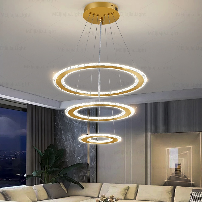 ห้องนั่งเล่นห้องรับประทานอาหารโคมระย้า นํา โมเดิร์นวงกลมบาร์โคมไฟตั้งโต๊ะนอร์ดิกห้องนอนสร้างสรรค์ แสงสว่าง - รูปที่ 6