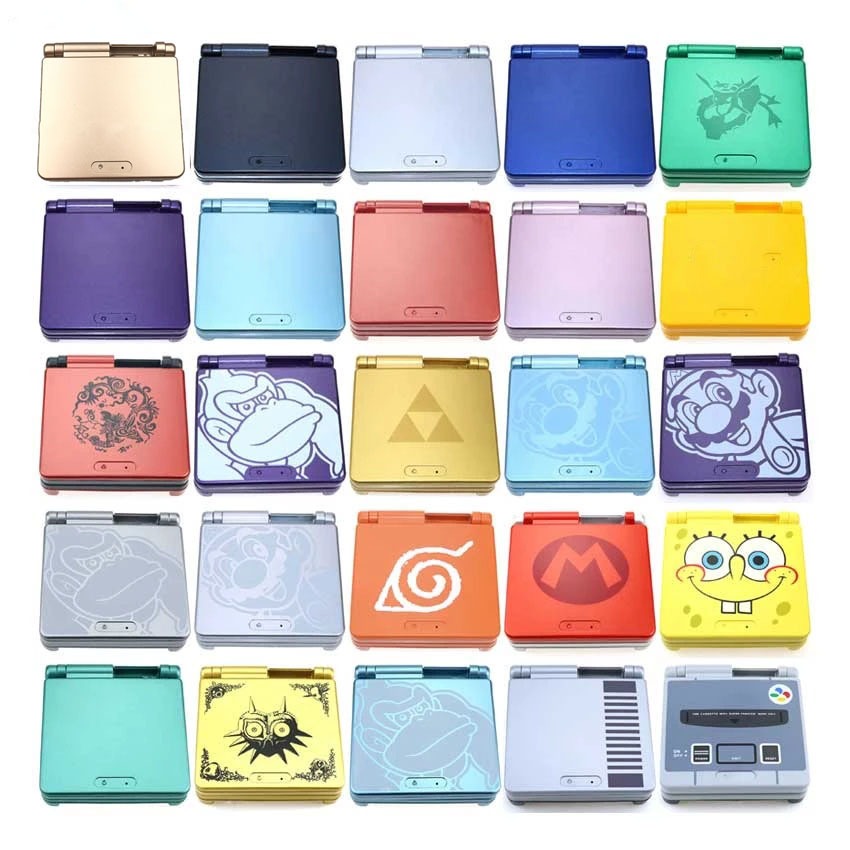 เต็มใหม่เปลี่ยน GBA SP ที่อยู่อาศัยเชลล์พร้อมปุ่มสําหรับ Gameboy Advance SP IPS เกมคอนโซลสําหรับ GBA