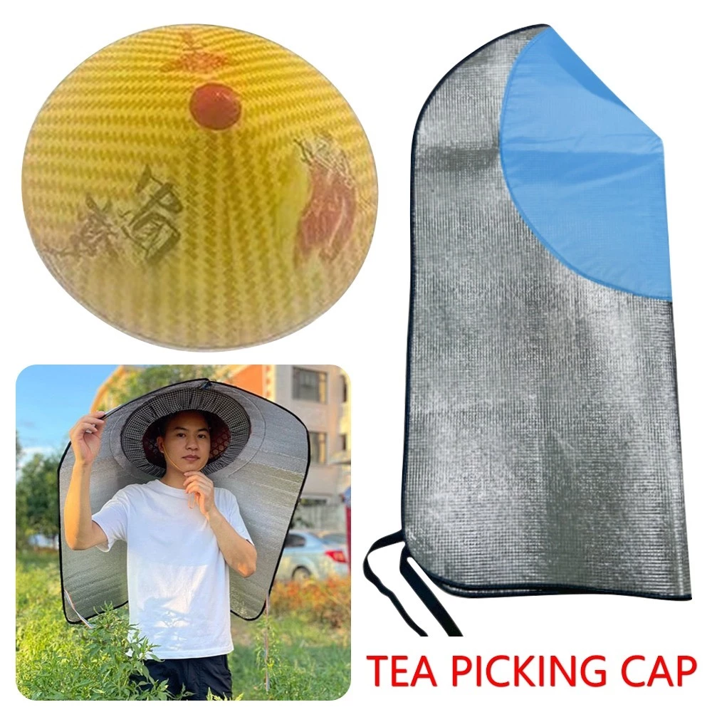 ZHAGUMT366 หมวกกันแดด, เสื้อคลุม thi หมวกเก็บชาขนาดใหญ่พิเศษ, เสื้อคลุม thi Sun&UV Rain Resistance หนาหมวกทํางานการเกษตร