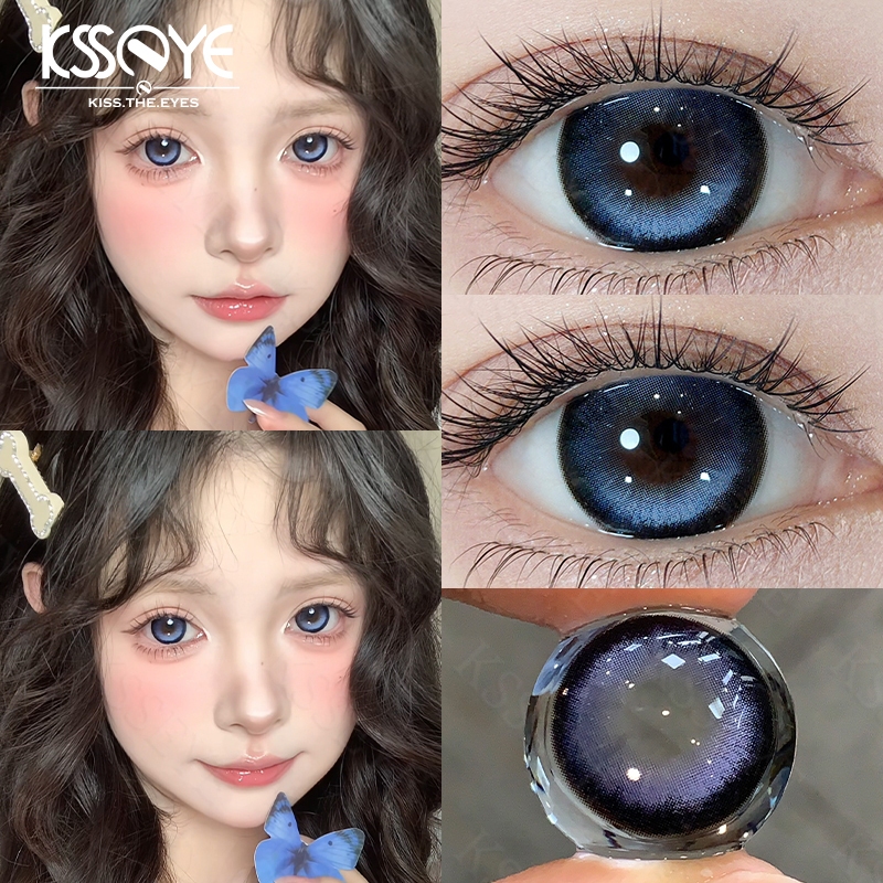 Doll Eye&Graded เลนส์2pcs คอนแทคเลนส์ KSSEYE เลนส์นุ่ม 14.5MM Mirage Series สีฟ้าสีเทาคอนแทคเลนส์ 6-