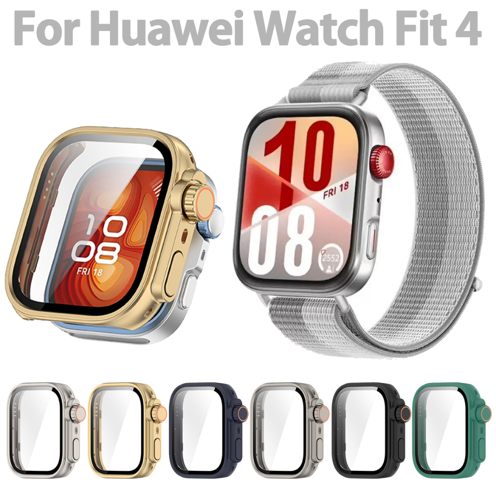 กระจกนิรภัย PC สําหรับ Huawei Watch Fit 4 กันชนป้องกันหน้าจอสําหรับ Smartwatch Huawei Fit4 Shell