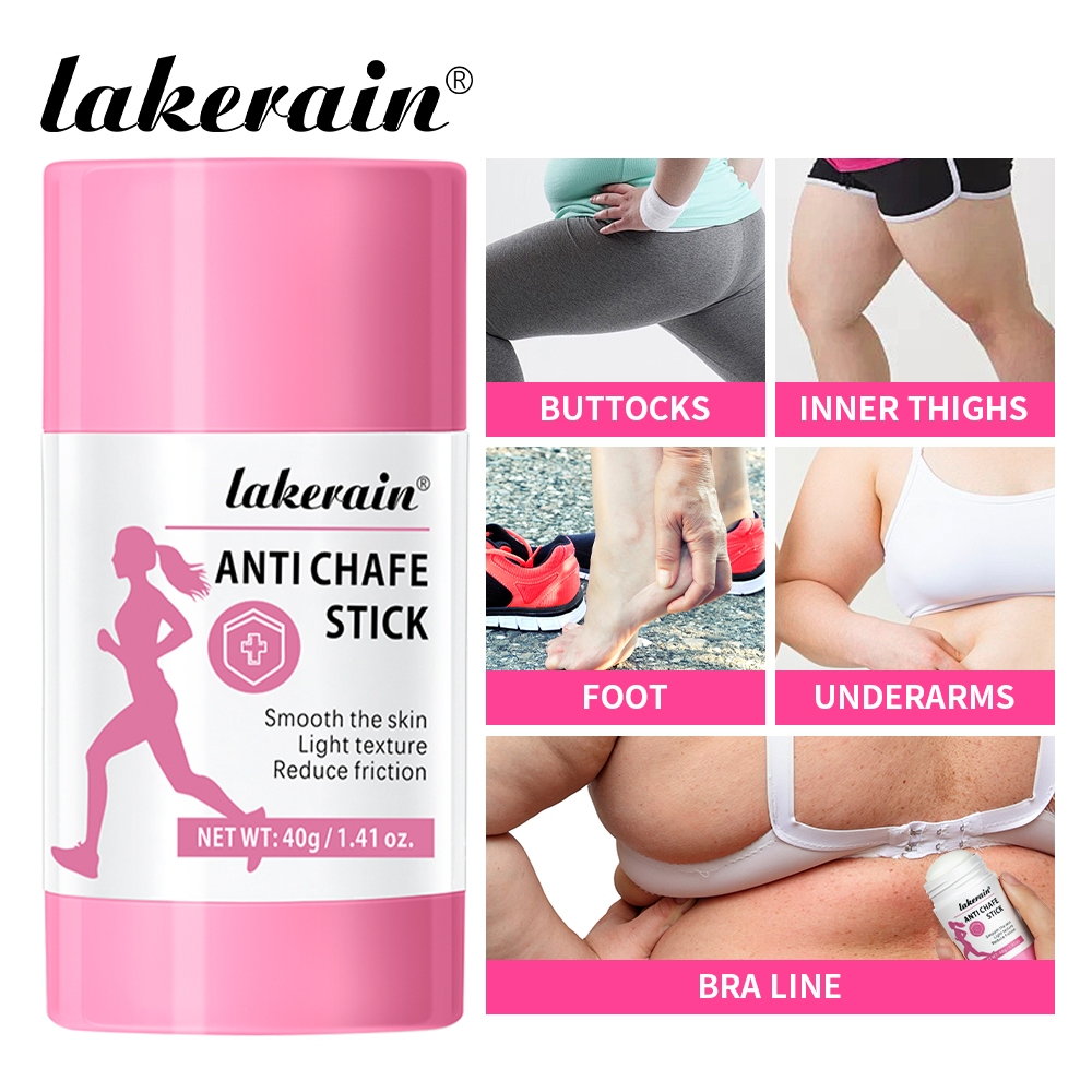 Lakerain Thigh Rescue Anti-Friction Stick,Anti Chafe Stick Anti Friction ต้นขา Stick สําหรับส้นเท้าแขนล่างต้นขาผิว 40g