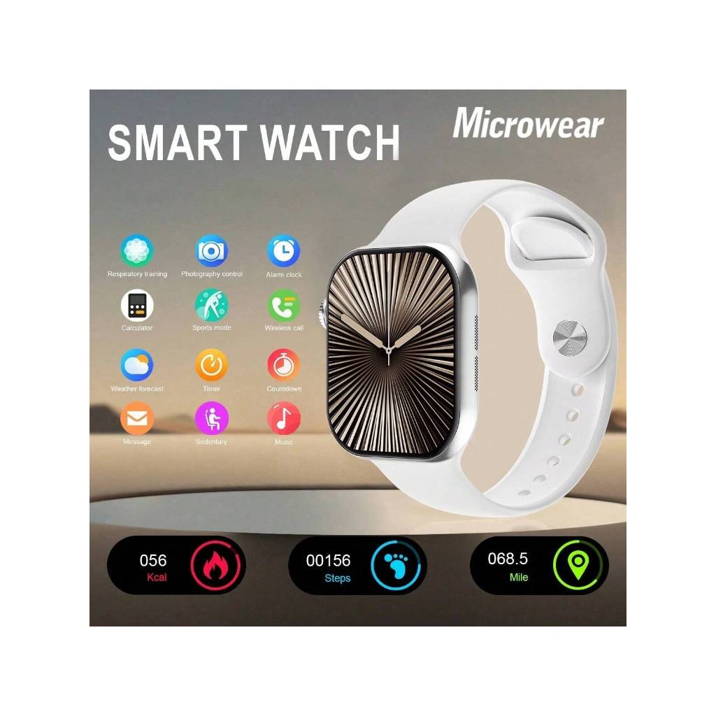 Microwear WATCH WATCH W10P กีฬาว่ายน้ํากันน้ําน้ําตาลในเลือด MP3 Call Recording Smart WATCH