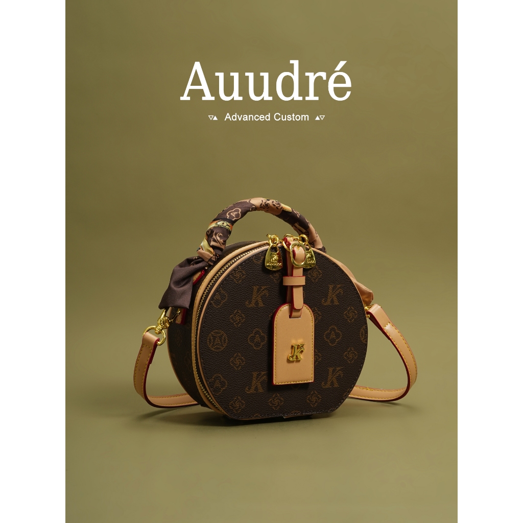 Auudre Presbyopic กระเป๋ากลมเล็กแบบพกพาผู้หญิงแฟชั่นกระเป๋าสะพายข้างขนาดเล็ก