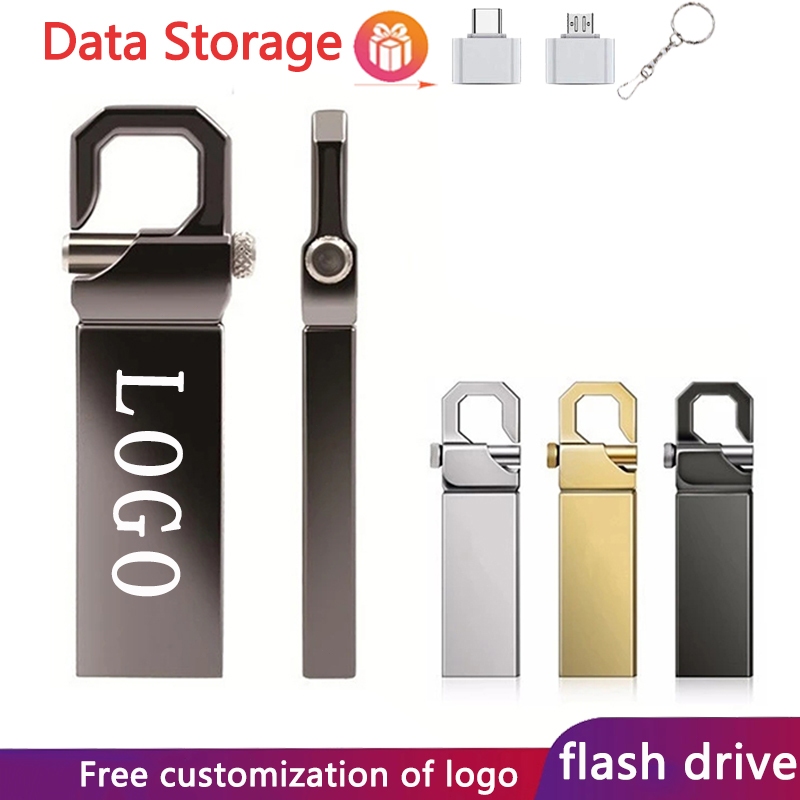 Creative Metal Flash Memory Driver 32GB/64GB/128GB/256GB/512GB/1TB/2TB USB Multi-Function Pen Driver รองรับโลโก้ที่กําหนดเอง พร้อมอะแดปเตอร์ TYPE-C เหมาะสําหรับโทรศัพท์มือถือ คอมพิวเตอร์ ทีวี