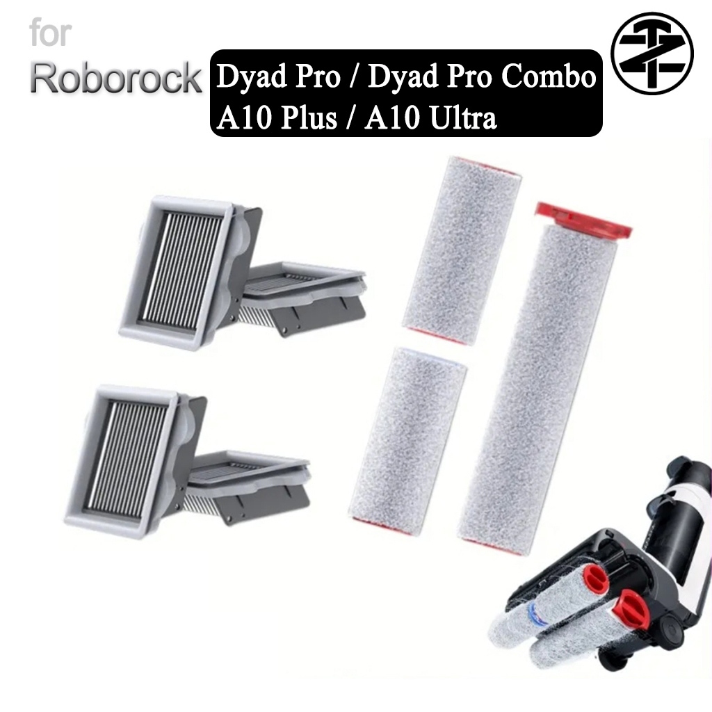 อุปกรณ์เสริมสําหรับเครื่องดูดฝุ่นหุ่นยนต์ สําหรับ Roborock Dyad Pro / Dyad Pro Combo / WD2H1A ฟิลเตอร์ HEPA แปรงโรล