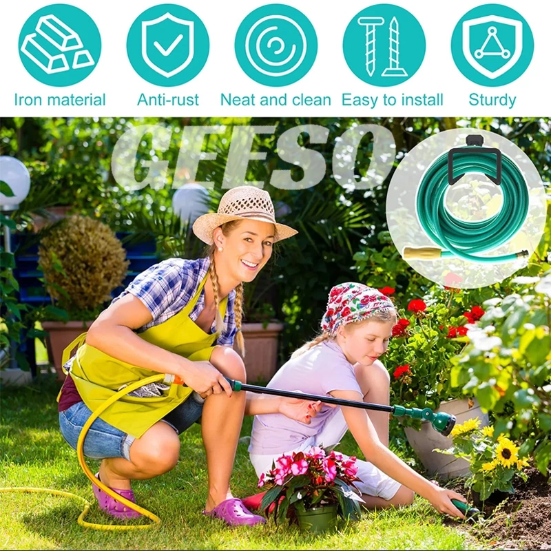 GEESO Metal Garden Hose Holder ที่แขวนสายยางโลหะ ติดผนัง thumbnail 6