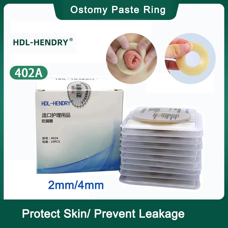 HDR 10 ชิ้น Ostomy Paste Ring, ยืดสร้างเพื่อป้องกันการรั่วซึม, แหวนวาง Ostomy ป้องกันการรั่วเพื่อปกป้องผิว