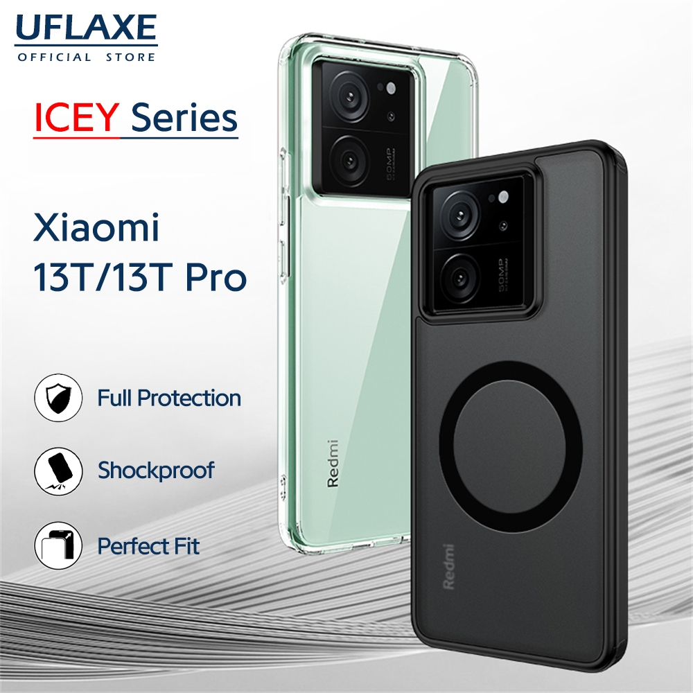 UFLAXE ICEY - เคส Xiaomi 13T / Xiaomi 13T Pro - เคสแข็งใสกันเหลืองด้านกันกระแทก เคสโทรศัพท์ป้องกันรอยนิ้วมือบาง