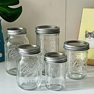 Mason Jar ขวดแก้ว Airtight Clear Jars จบ,รักรักน่ารักแก้ว, แก้วเกาหลี, ขวดปิดจำเป็น, ขวดชาไข่มุก