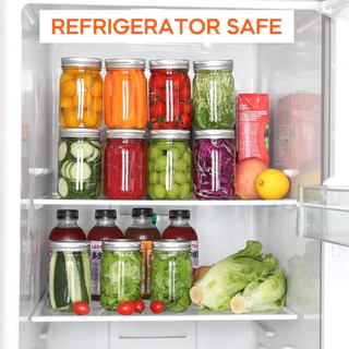 Mason Jar ขวดแก้ว Airtight Clear Jars จบ,รักรักน่ารักแก้ว, แก้วเกาหลี, ขวดปิดจำเป็น, ขวดชาไข่มุก