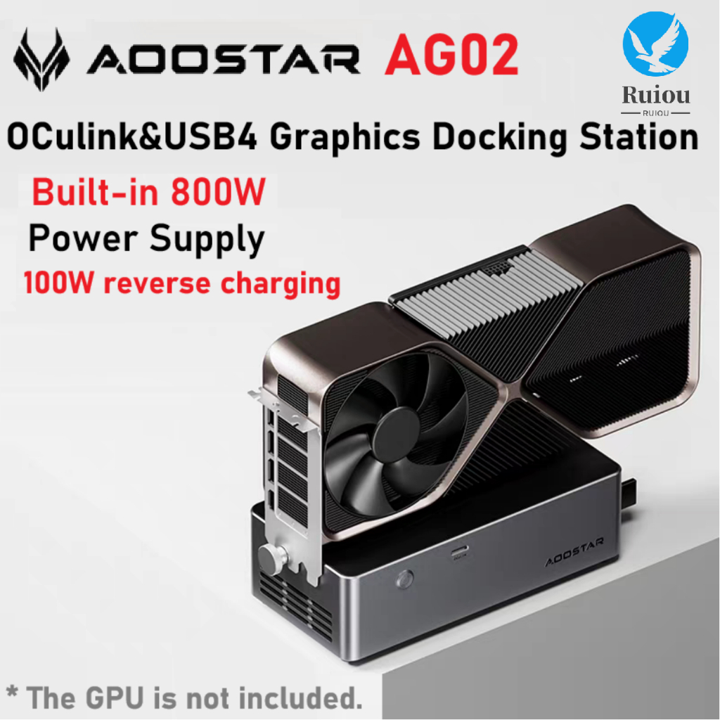AOOSTAR AG02 OCulink & USB4 Graphics Docking Buit-in 800W แหล่งจ่ายไฟ 3*8pin กราฟิกการ์ดตัวเชื่อมต่อ