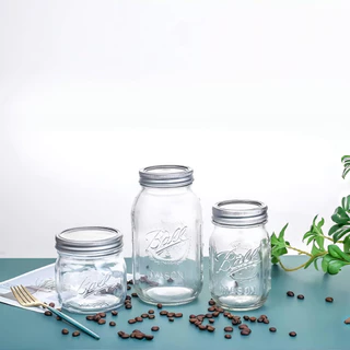 Mason Jar ขวดแก้ว Airtight Clear Jars จบ,รักรักน่ารักแก้ว, แก้วเกาหลี, ขวดปิดจำเป็น, ขวดชาไข่มุก