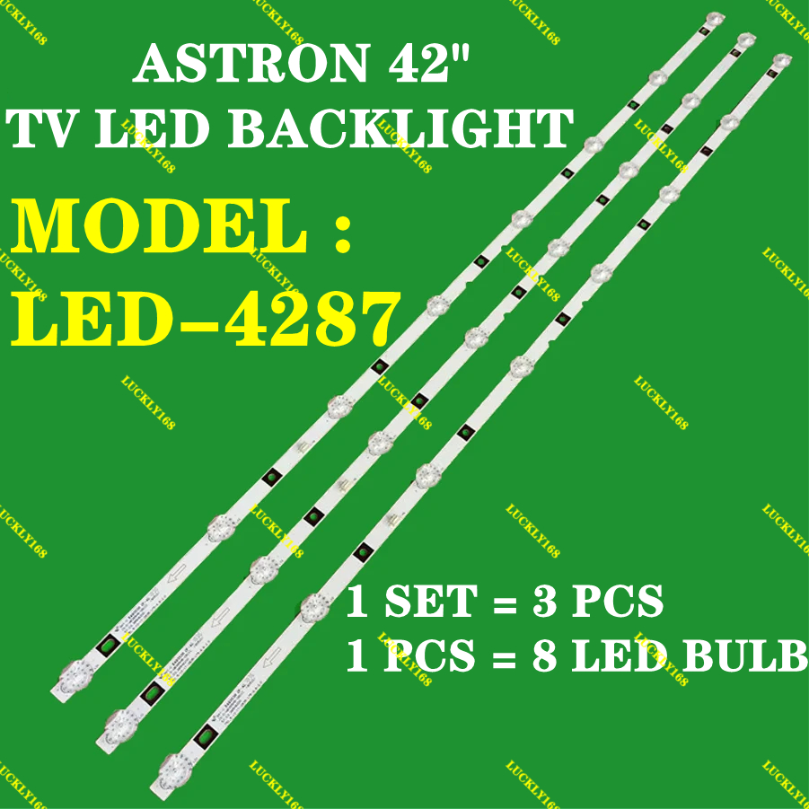3 LED-4287 NEW PCS 42" LED (LAMPU TV) ASTRON 42 INCH TV BACKLIGHT LED4287 pxc9 " (LAMPU )