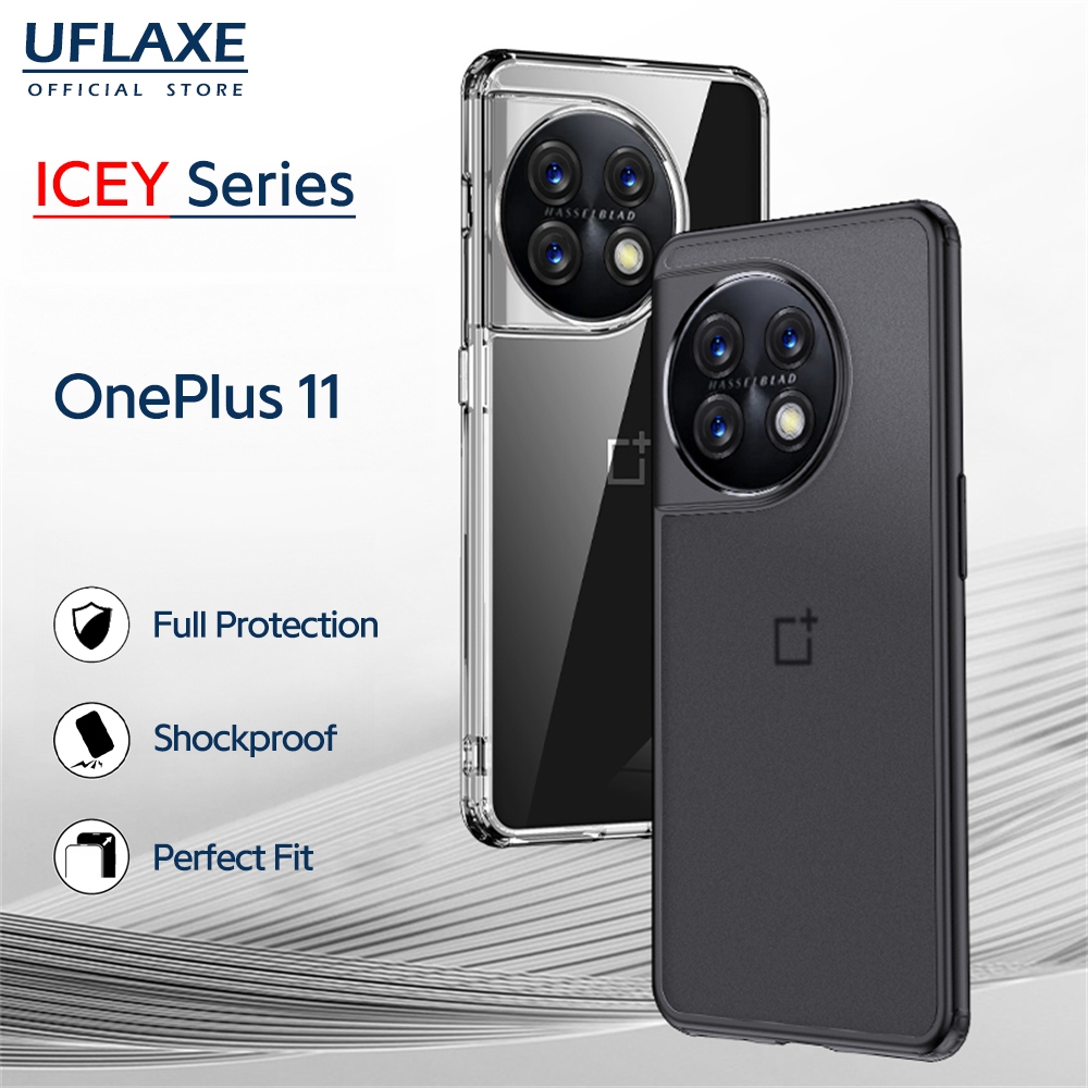 UFLAXE ICEY - เคส OnePlus 11 - เคสแข็งใสกันเหลืองด้านกันกระแทก เคสโทรศัพท์ป้องกันรอยนิ้วมือบาง